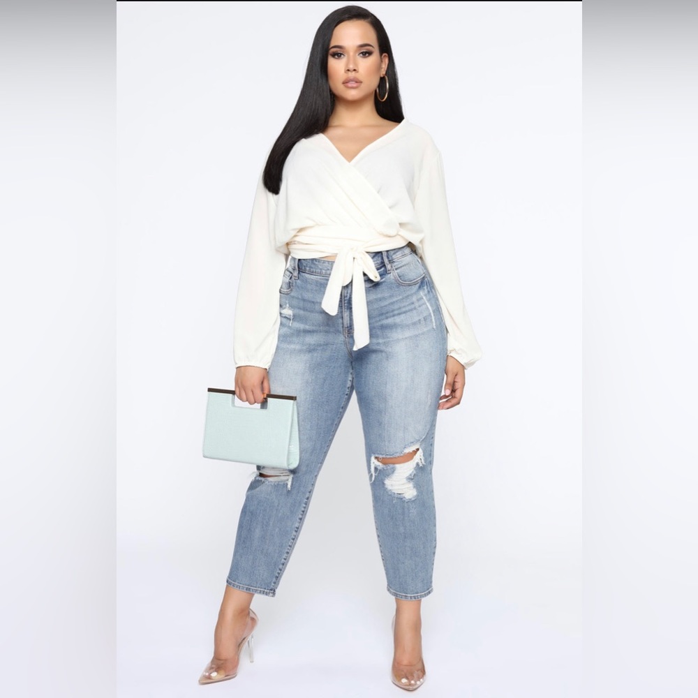 FashionNova Little White Lies Top - Ivory